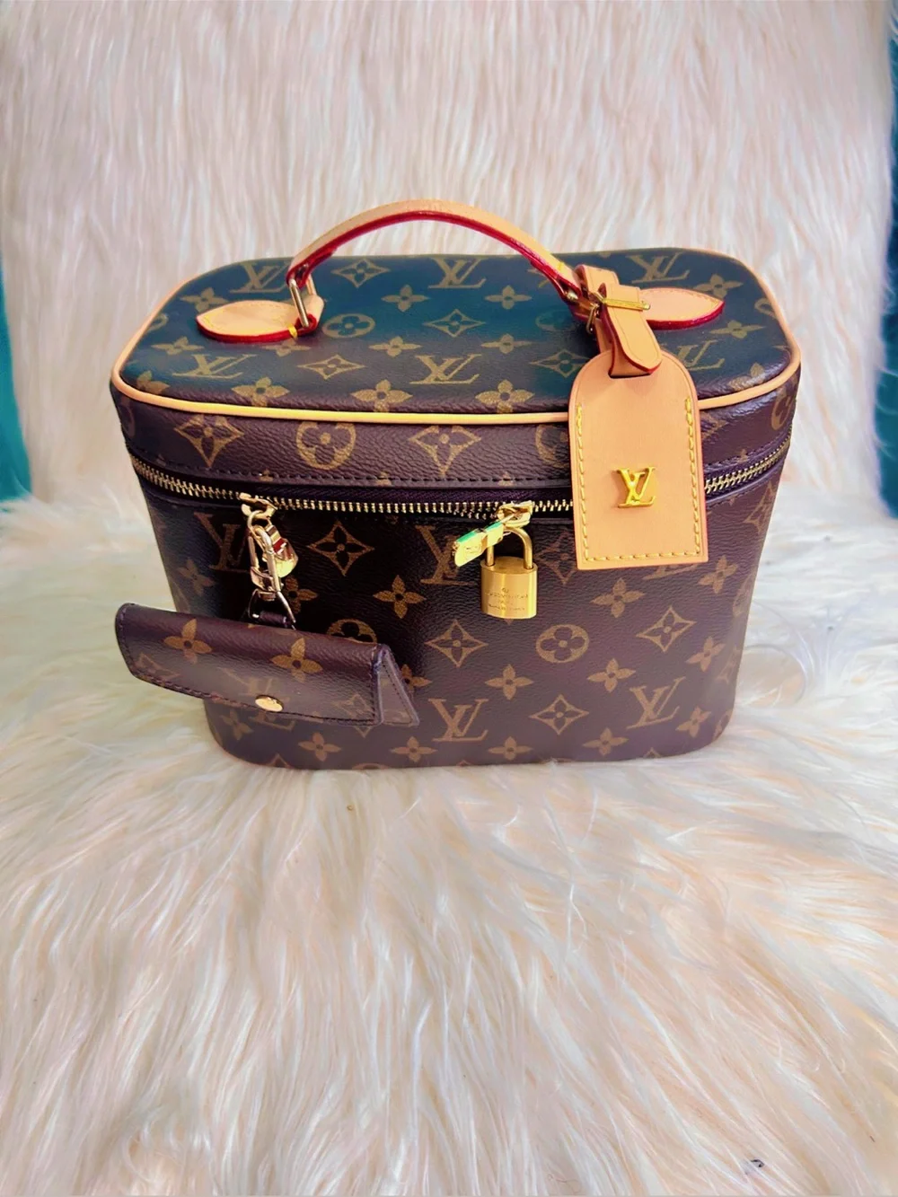 Louis Vuitton Monogram Cosmetic Vanity Case with Vachetta Trim